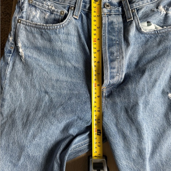 Agolde 90's Jeans Wander Distressed Mid Rise Loose Fit Sz 27 - Picture 8 of 10